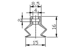 真空吸盘PBG系列  双层式厚唇吸盘