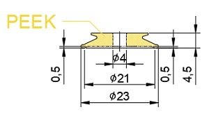 工程塑胶(PEEK)真空吸盘