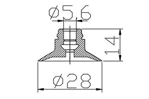 C 帶肋型真空吸盘